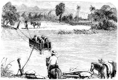 Crossing the Isabella, Santo Domingo, 1873 by Unbekannt