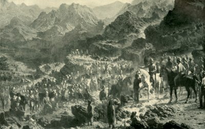 Crossing the Zamburak Kotal by Unbekannt