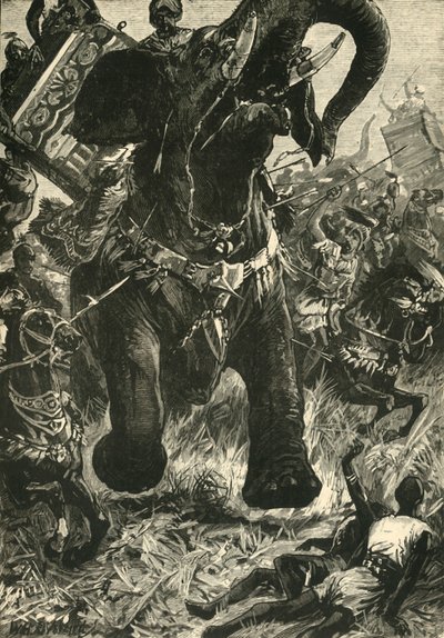 Defeat of Porus by the Macedonians by Unbekannt