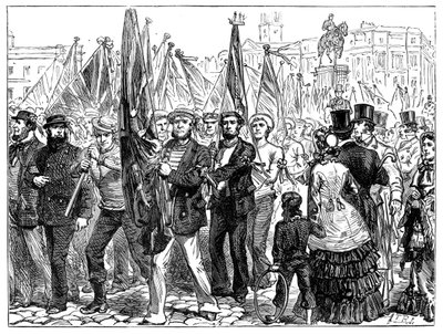 Demonstration of sailors, 19th century by Unbekannt