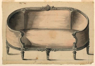 Design for a Sofa by Unbekannt