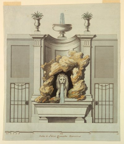 Design for a Wall Fountain by Unbekannt