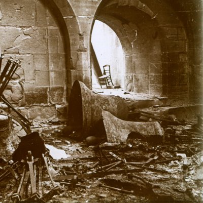 Destroyed Church, Marne, Northern France, c1914 by Unbekannt