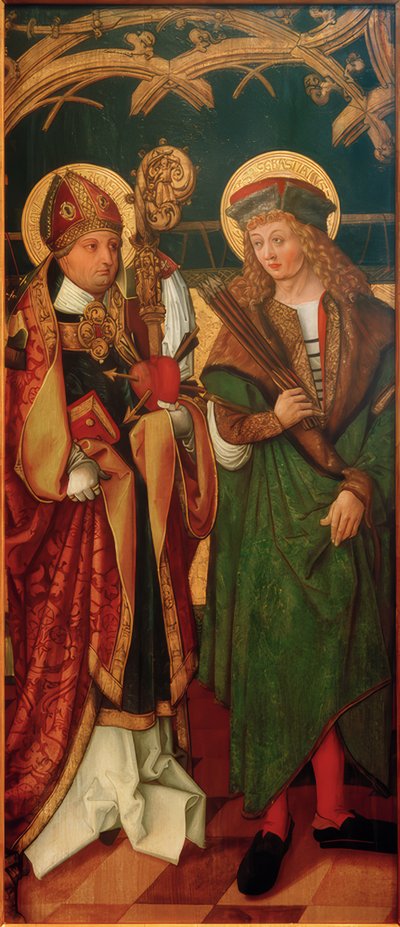 Saints Augustine and Sebastian by Unbekannt