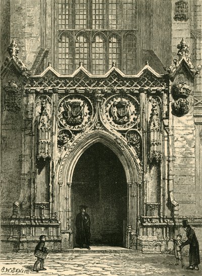 Doorway of Kings College Chapel by Unbekannt