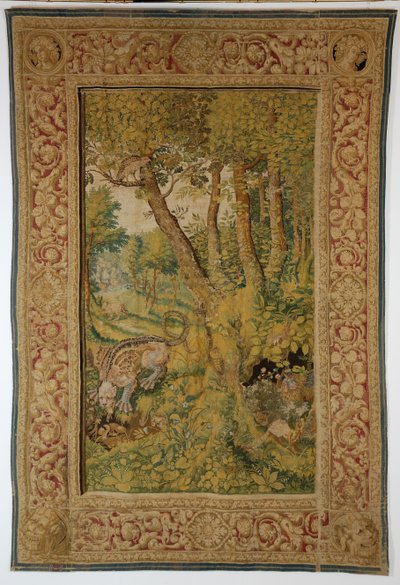 Dragon eating eggs Tapestry by Unbekannt