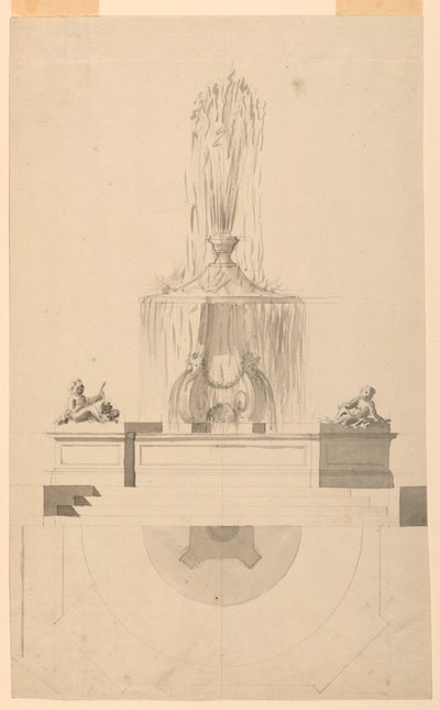 Drawing, Fountain, 1775 by Unbekannt