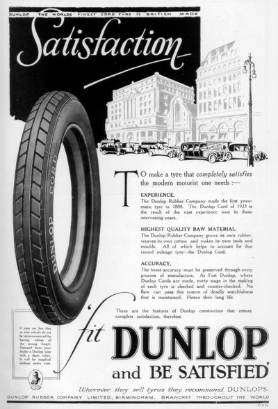 Dunlop advertisement by Unbekannt