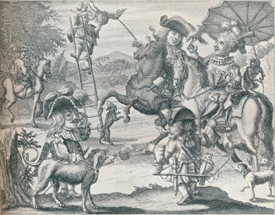 Dutch Skit on Falconry, c. 1716 by Unbekannt