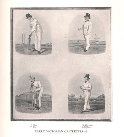 Early Victorian cricketers, 19th century, 1912 by Unbekannt