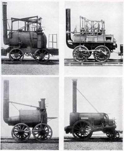 Early locomotives, 19th century by Unbekannt