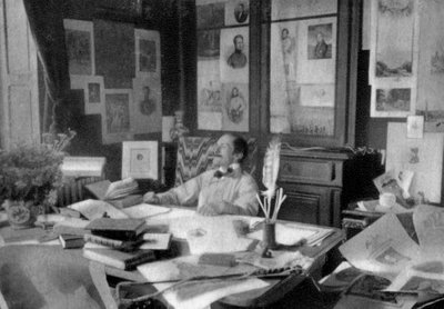 Edmond Rostand, French poet and dramatist, 1908 by Unbekannt