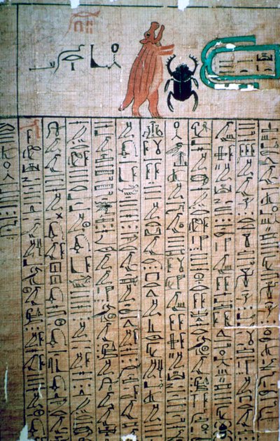 Egyptian Hieroglyphs from a Book of the Dead by Unbekannt