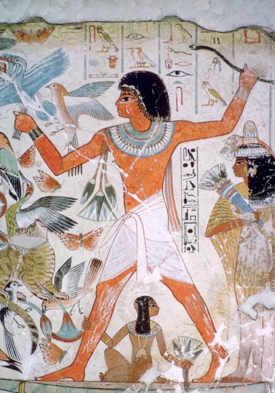 Egyptian Wall-Painting of Fowling by Unbekannt