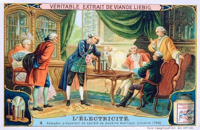 Electricity Demonstration, London, 1766 by Unbekannt