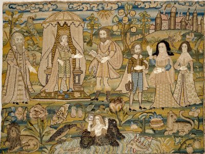 Embroidered Picture: The Proclamation of Solomon, Mid-17th Century by Unbekannt