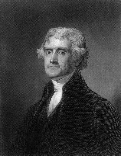 Engraving of Thomas Jefferson by Unbekannt