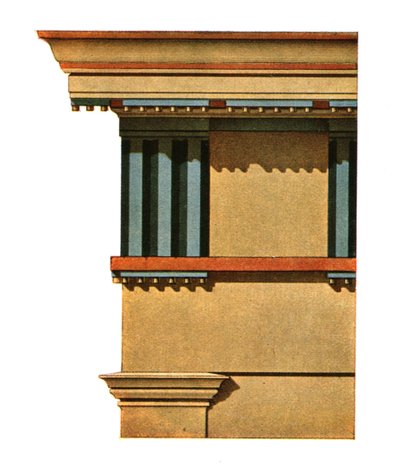 Entablature of the Prostylos at Selinunte, Italy by Unbekannt