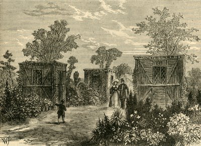 Entrance to the Zoological Gardens in 1840, c. 1876 by Unbekannt