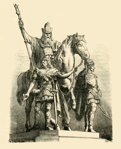 Equestrian Statue of Charlemagne, Paris, 1890 by Unbekannt