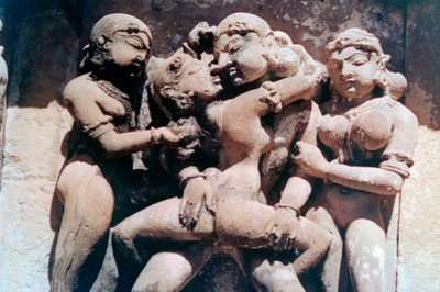 Erotic Sculpture, Khajuraho, India by Unbekannt