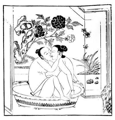 Erotic Engraving, Chinese by Unbekannt