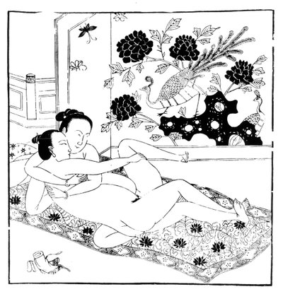 Erotic engraving, Chinese by Unbekannt