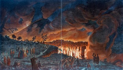 Eruption of Vesuvius, 1776 by Unbekannt