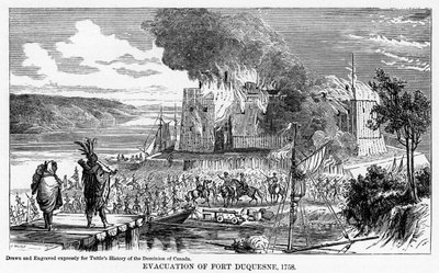 Evacuation of Fort Duquesne, 1758 by Unbekannt