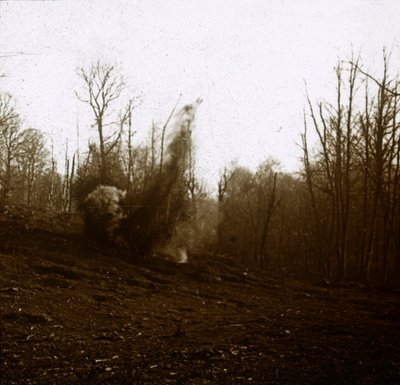 Explosion of Shell Fired by a Tank, c1914-c1918 by Unbekannt