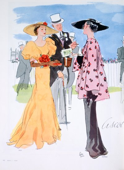 Fashion illustration, 1935 by Unbekannt
