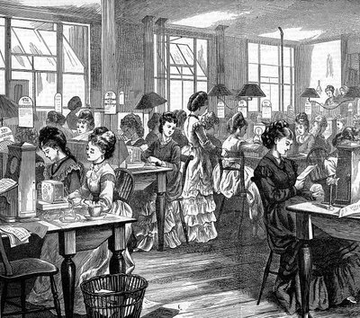Female telegraph workers by Unbekannt