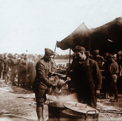 Field Kitchen in American Camp, Melette, France by Unbekannt