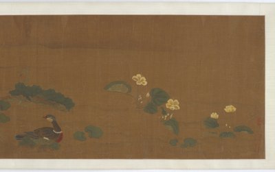 Flowers, Ducks, and Quail by Unbekannt