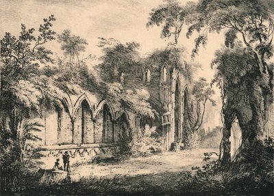 Fountains Abbey, Yorkshire, 1823 by Unbekannt