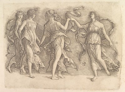 Four Dancing Muses by Unbekannt
