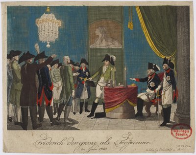 Frederick the Great as Freemason in 1740 by Unbekannt