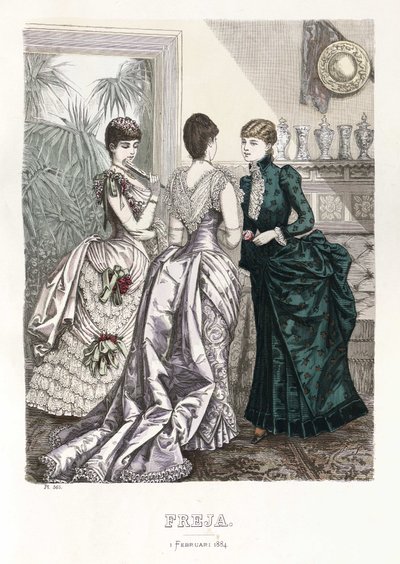 Freja Illustrated Scandinavian Fashion Magazine 1884, Illustration No. 3 by Unbekannt