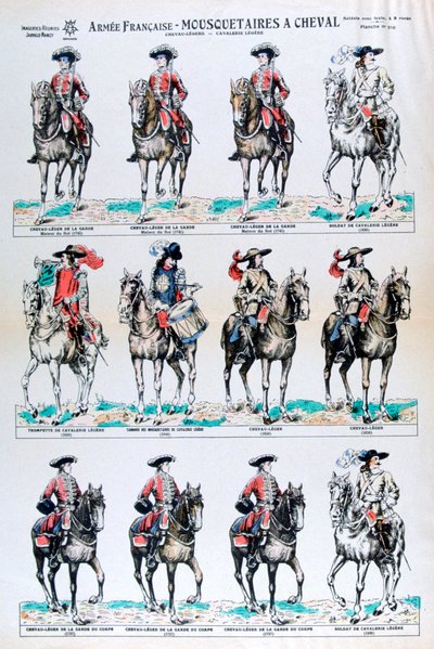 French Army, mounted musketeers by Unbekannt