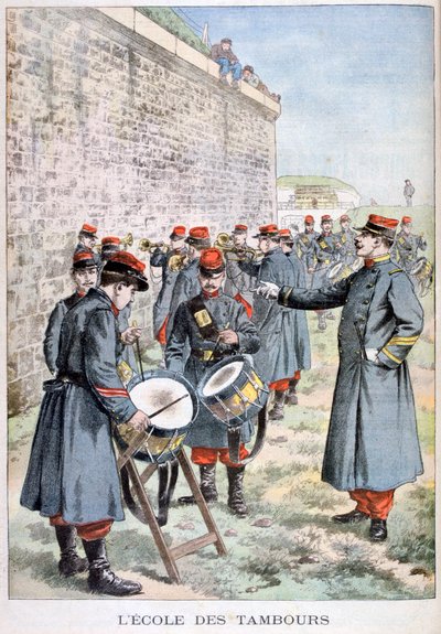 French army drum school by Unbekannt