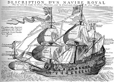 French Royal Warship of the 17th Century by Unbekannt