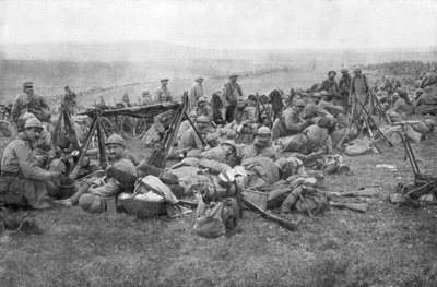 French Troops at Rest, Verdun, France by Unbekannt