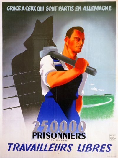 French Workers for Germany Poster, 1943 by Unbekannt