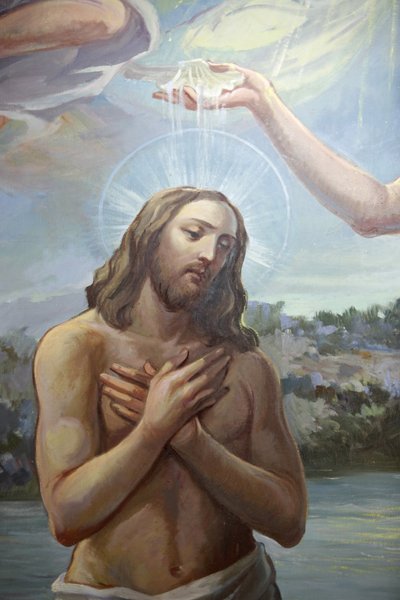 Fresco in Zollino church: Christ