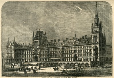 Front of St. Pancras Station and Hotel by Unbekannt