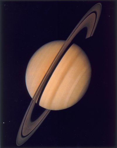 Full view of Saturn and her rings, 1980 by Unbekannt