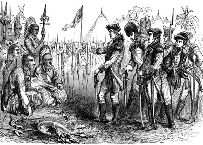 General Burgoyne Addressing the Indians, 1777, c. 1880 by Unbekannt