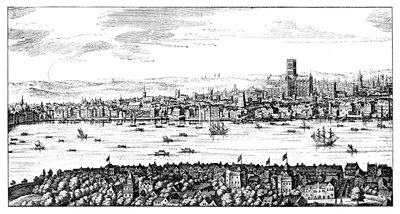 General view of London, 1666, 1909 by Unbekannt