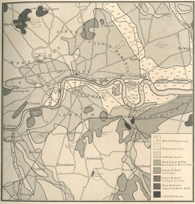 Geological Map of the Site of London by Unbekannt