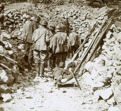 German Wounded, Thiaumont, Verdun, Northern France, c1914-c1918 by Unbekannt